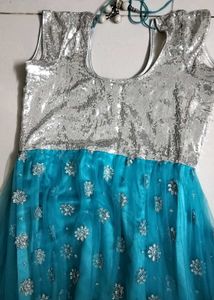 Pretty Light Blue Long Party Gown