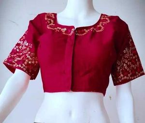 Embroidered Blouse - Red