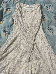 White A Line Beautiful Dress
