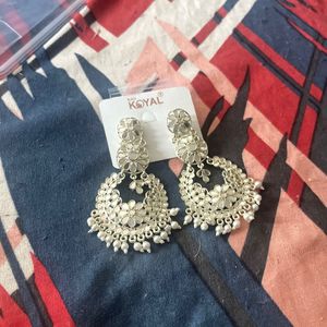 Elegant Silver mirror Earrings
