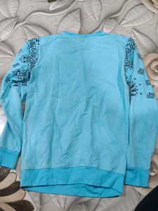Blue Bandana Print Sweatshirt