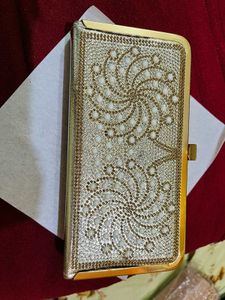 Elegant Gold Clutch for party wear new wdt tag