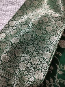 Emerald Green Banarasi Silk Saree