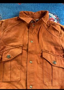 Burnt Orange Utility denim Jacket