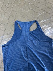 Asics Blue With White Lines Tank Top