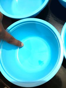 Set of 6 Blue Plastic Bowls