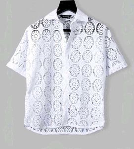 Loose Fit White Lace Shirt