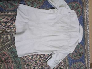 Striped button-down shirt