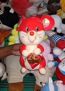 Cute Red Mouse Plush Toy