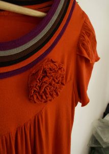 Rust Orange Viscose Top