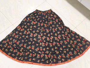 Floral Print Ethnic Skirt