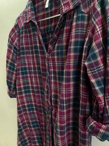 Oversized Plaid Button-Down Shirt