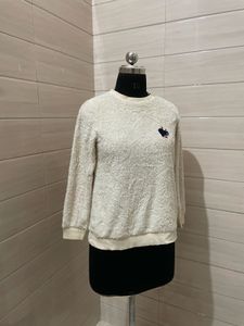 Crocodile Cozy Cream Sweater