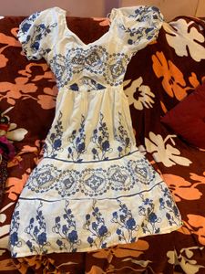 Floral Embroidered Cutout Dress