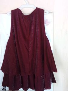 Beautiful Marron Stylish Girls Top...