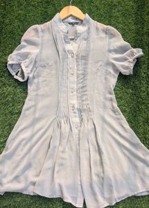 beautiful grey top pure georgette