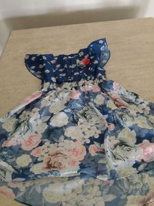 Floral Print Dress with Belt