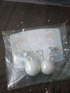 LIGHT AS A FEATHER PENDANT  + PEARL STUD EARRINGS