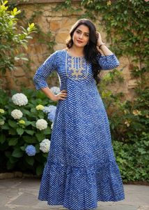 lehariya Gota Patti gown