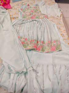 Premium Lehanga Choli With Top Jacket And Dupatta