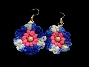 Crochet Flower Earrings
