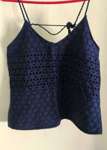 Navy Blue Hakoba Top