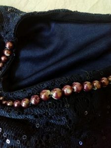 NAVY BLUE SEQUIN TOP