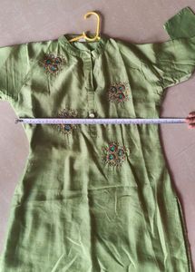 Beautiful  Rayon Silk Kurti With Aari Embroidery