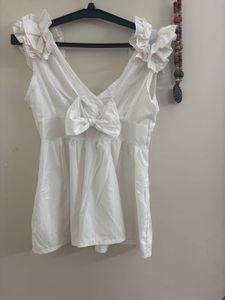 White Bow Top