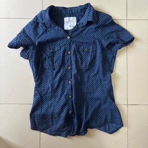 H&M Fitted Polka Dot Shirt