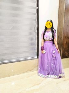 Lavender Beautiful Stitched Lehenga 🥰💗