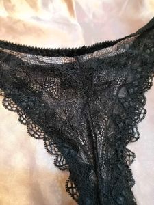 Black Lace Thong Lingerie