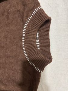 Brown Knit Pullover Sweater inspired from rugby