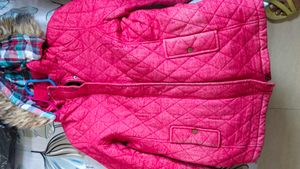 pinkish red Quilted Jacket