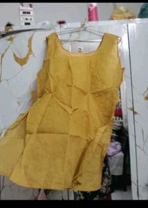 Green N Yellow lakhnawi kurti with linning