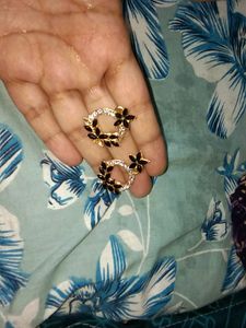 Oval Aesthestic Black Pendant Beads Set