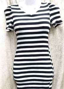 Striped Bodycon Mini Dress