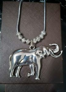 Elephant Oxidised/German Silver Pendent Necklace