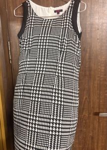 Houndstooth Black Dress