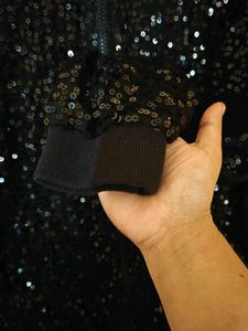 SBL Sequined Black Bomber Jacket