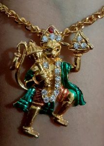 Hanumanji Locket And Chain Gold Covering
