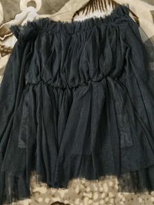 Party Wear Black Net Top