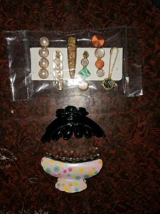 Combo Of 18 Products 💥 Hair Claw Clips &amp; Bag