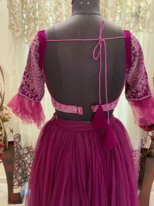 Magenta Embellished Lehenga Choli