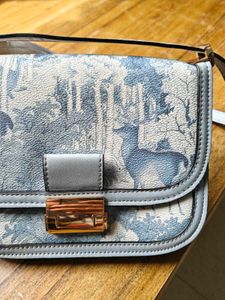 Beautiful Blue Forest Print Bag.