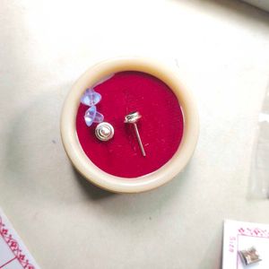 925 pure silver studs earrings 1 pair for unisex