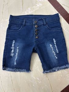 Distressed Denim Shorts