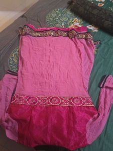 Pink Embroidered Kurta