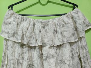 Off-Shoulder Floral Print Top