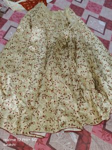 Red &amp; Cream Lehenga